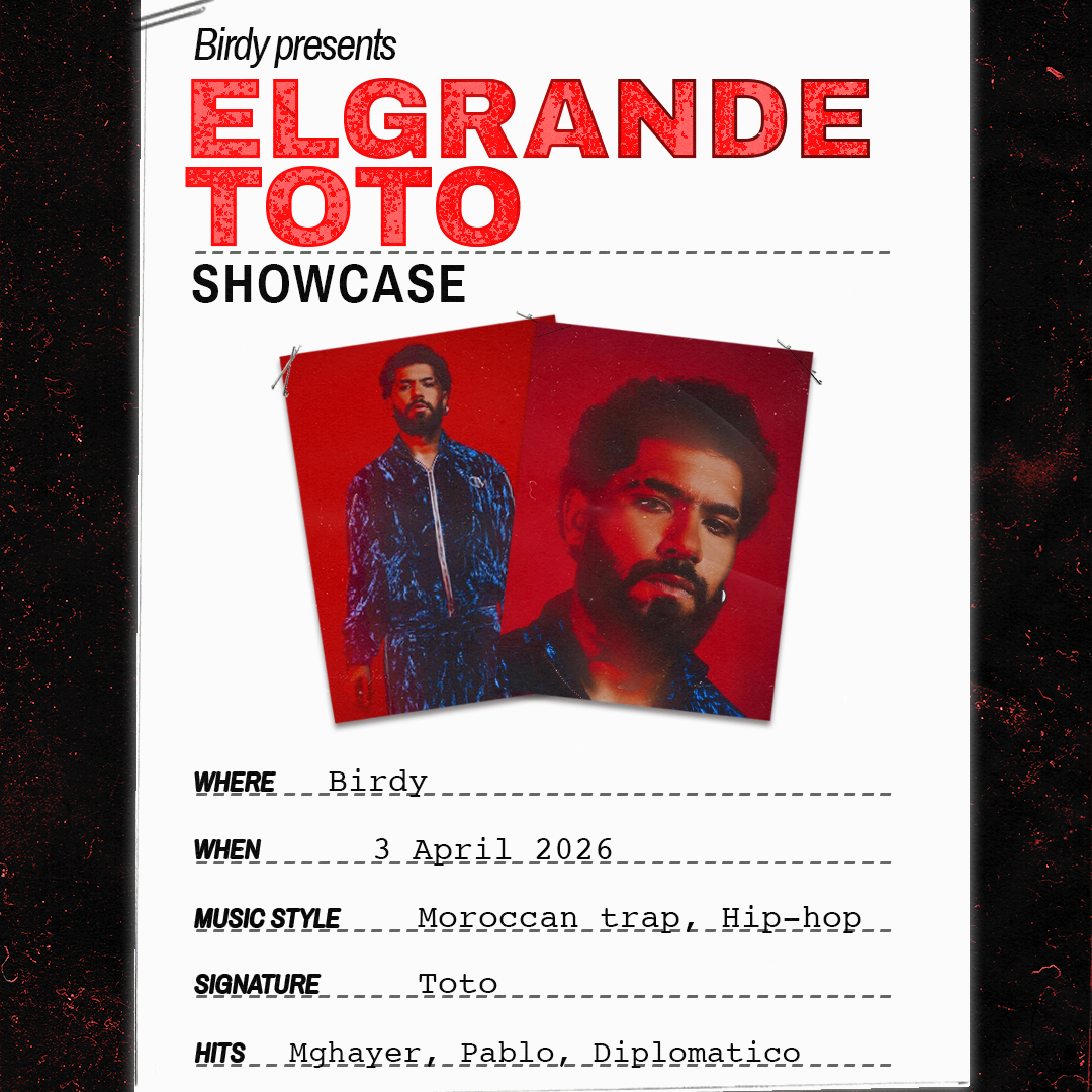Official cover of the event ELGRANDETOTO SHOWCASE x BIRDY
