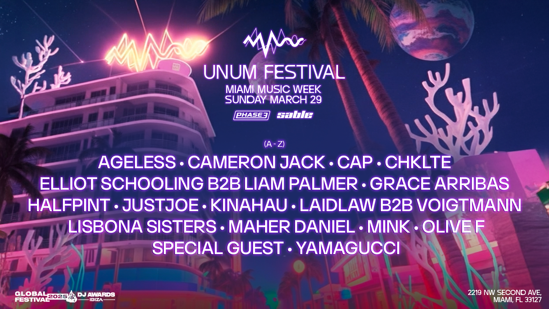UNUM FESTIVAL - 21 Hour Miami Music Week Closing Marathon