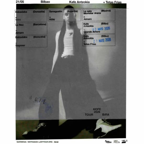 Hofe + Tetas Frías en Kafe Antzokia, Bilbao 2026 (2ª Fecha)