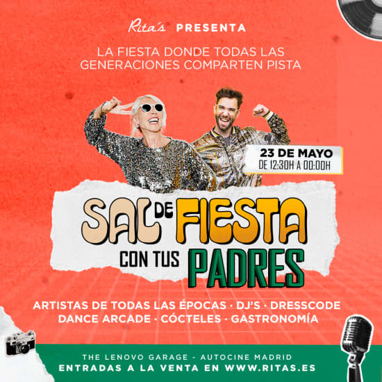 Official cover of the event Sal de fiesta con tus padres by Rita's