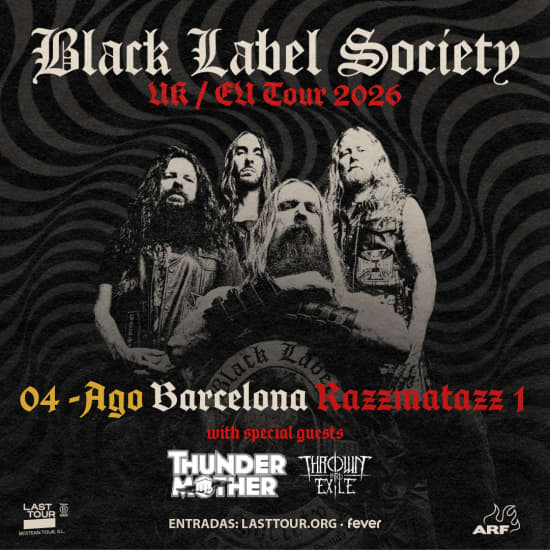 Official cover of the event Black Label Society en Razzmatazz 1, Barcelona 2026