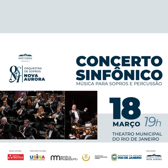 Official cover of the event OSNA apresenta Concerto Sinfônico: Música para Sopros e Percussão