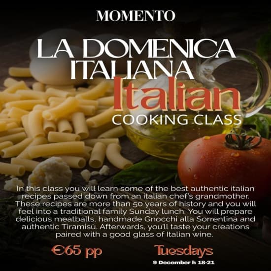 Official cover of the event Domenica Italiana - Italian cooking class