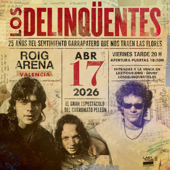 Official cover of the event LOS DELINQÜENTES VALENCIA 2026