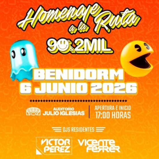 Official cover of the event Homenaje a la Ruta 90's & 2MIL Benidorm 2026