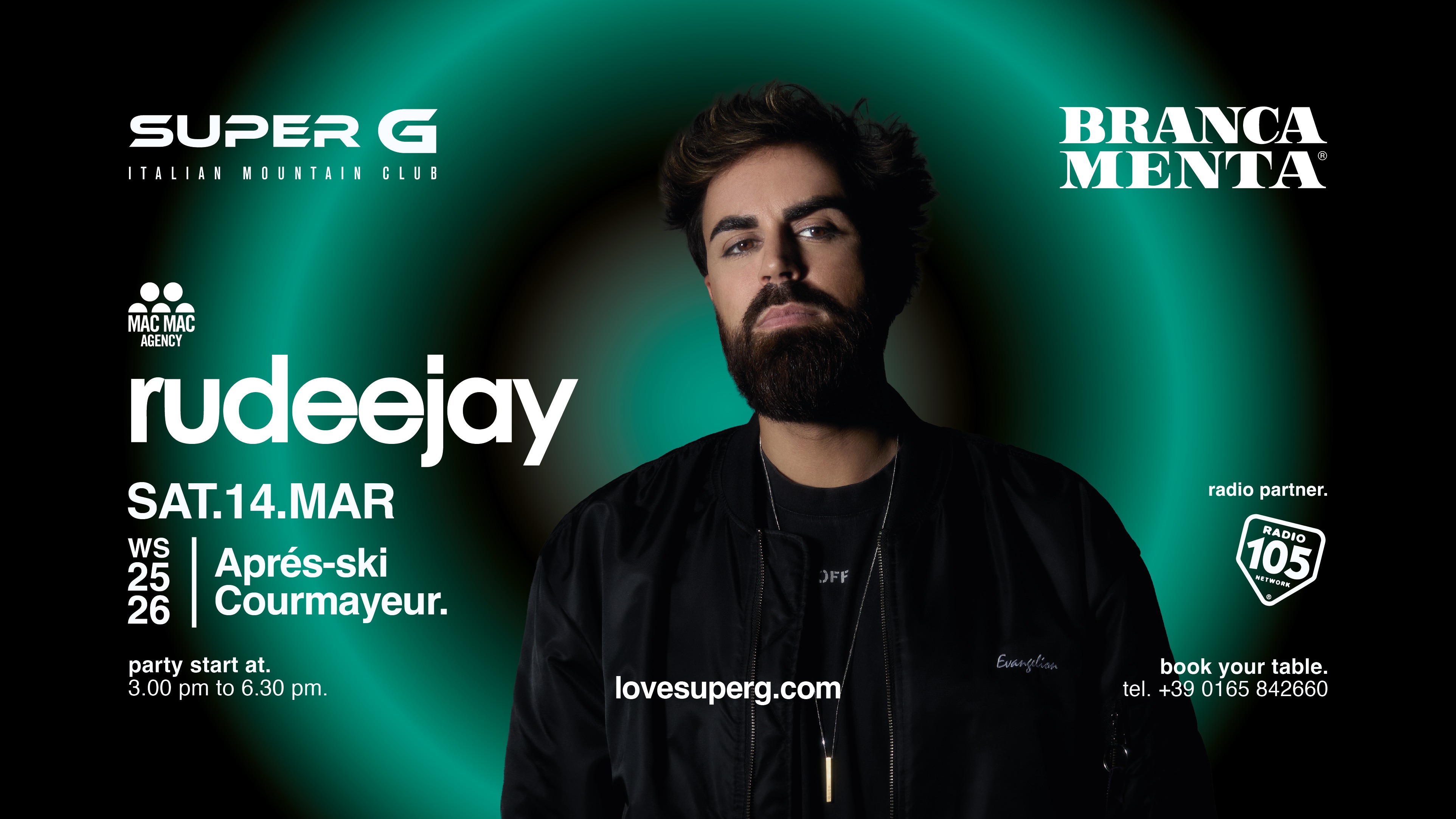 BRANCAMENTA DAME UN BRRRR presents RUDEEJAY @Super G