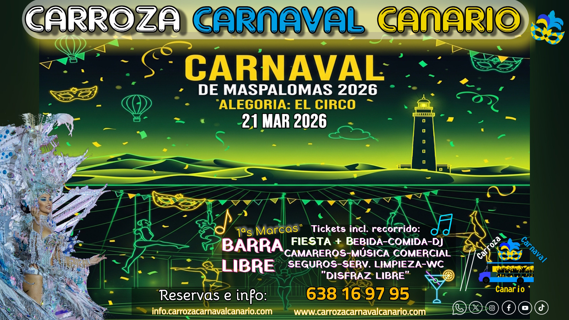 Carroza Cabalgata Carnaval Maspalomas 2026