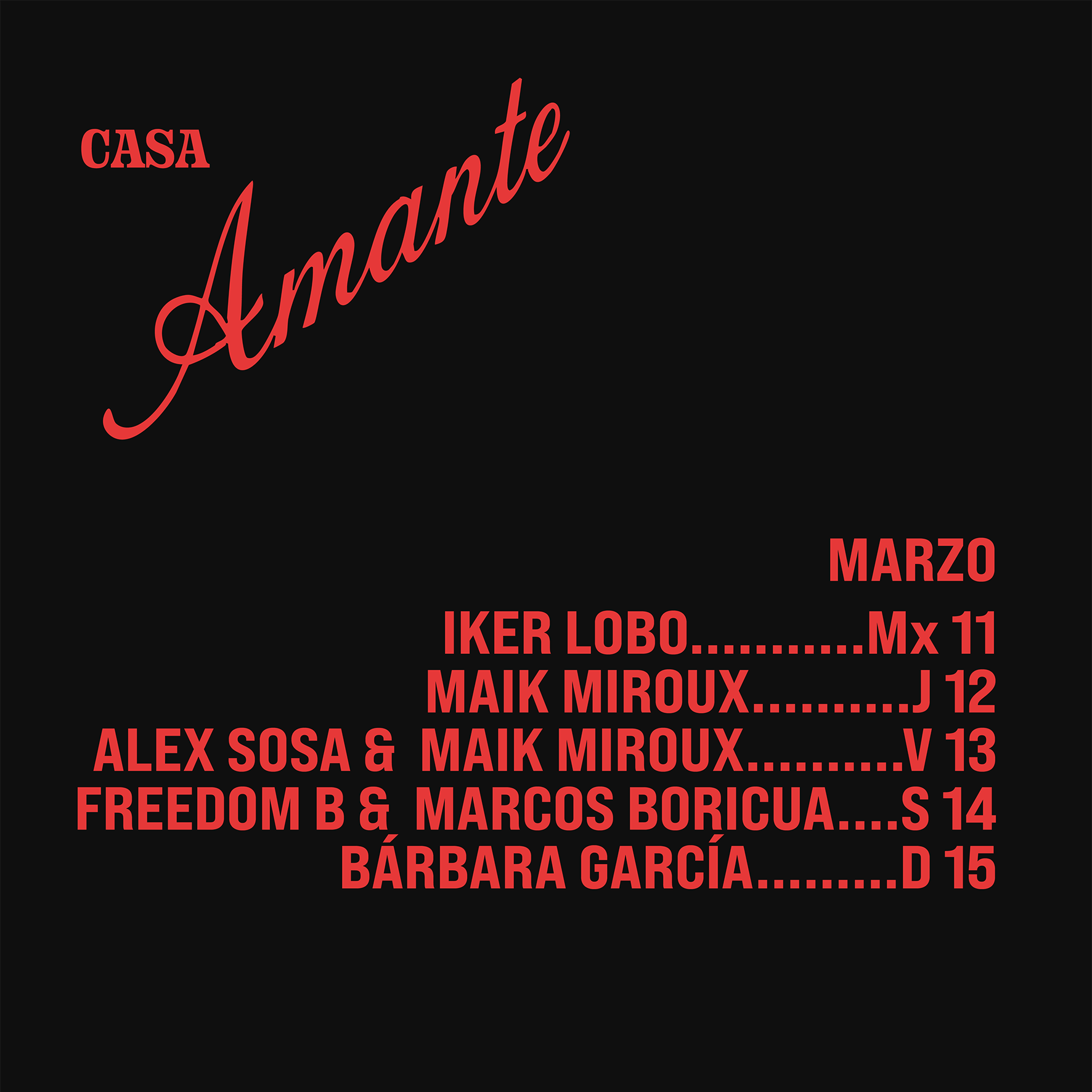 Official cover of the event Cócales & Bailes / ALEX SOSA & MAIK MIRAUX