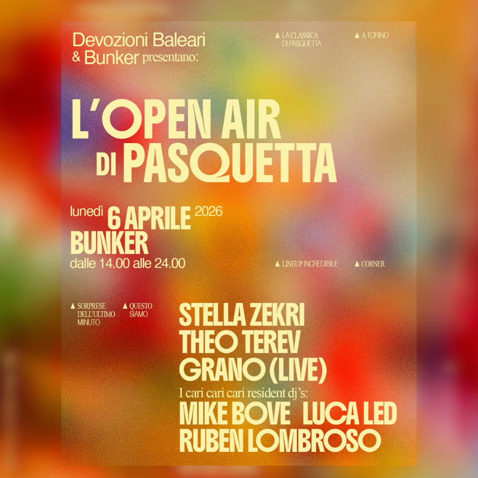 Official cover of the event Devozioni Baleari & Bunker presentano: l’open air di pasquetta