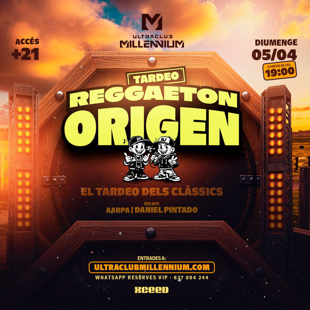 Official cover of the event DG 05/04 TARDEO +21 REGGAETON ORIGEN