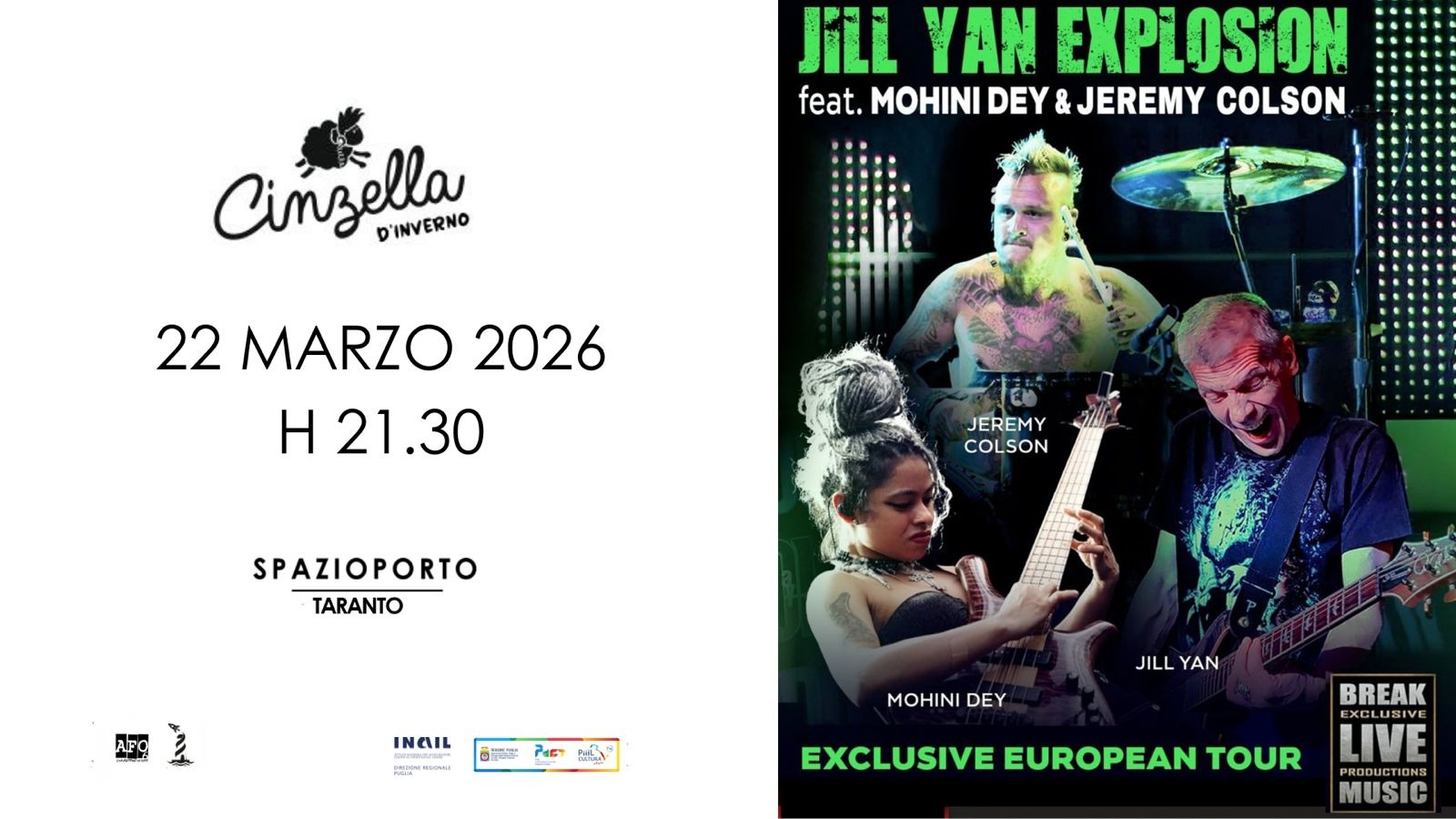 Official cover of the event JILL YAN, MOHINI DEY & JEREMY COLSON in “Alien Rock Tour" x CINZELLA D'INVERNO