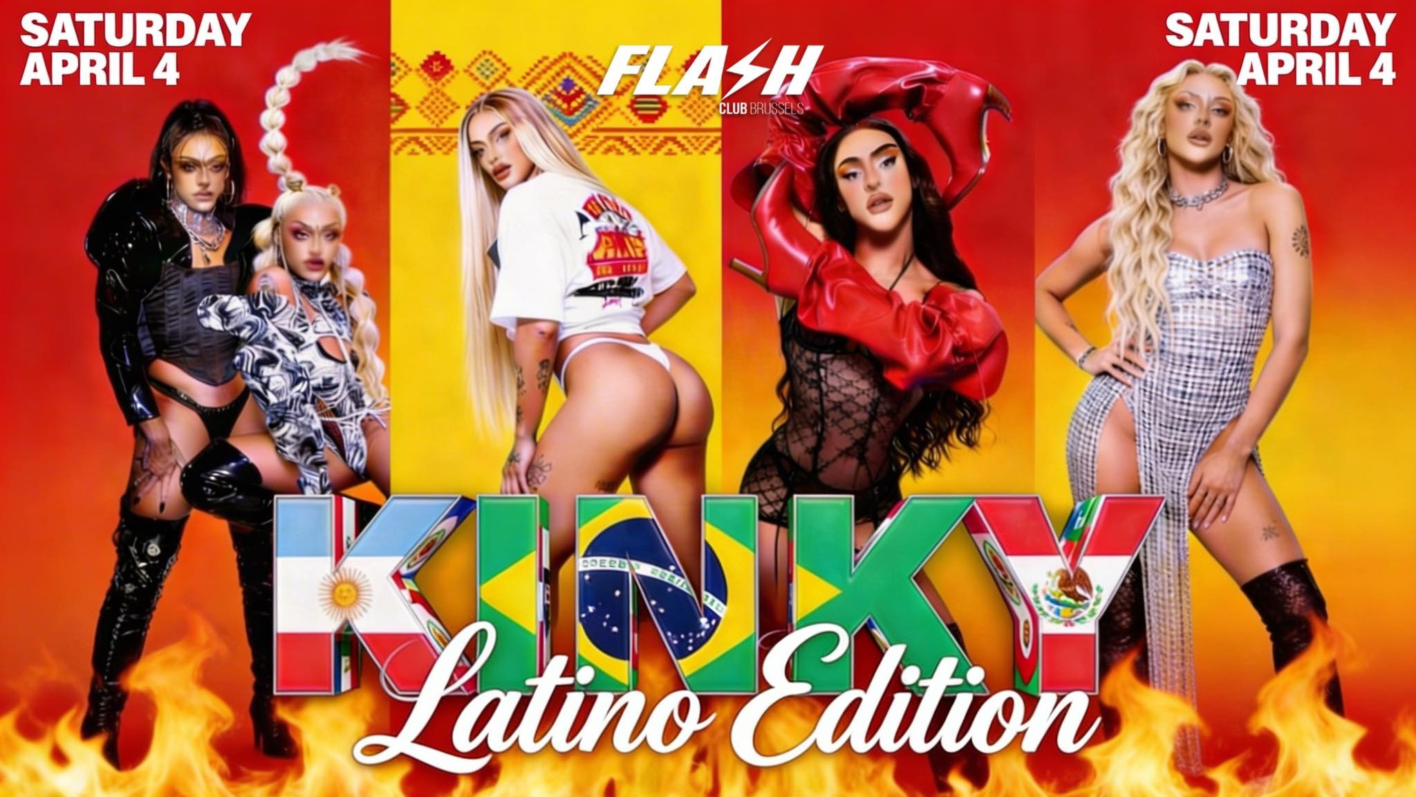 Official cover of the event KINKY LATINO EDITION by FLASH 🔥⚡ SATURDAY 04 APRIL 🔥⚡ EASTERN WEEKEND
