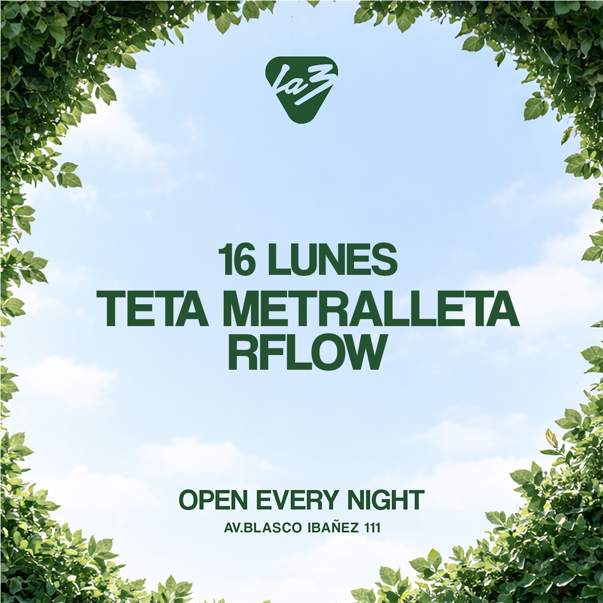 Official cover of the event LUNES 16 | SEMANA DE FALLAS: TETA METRALLETA + RFLOW