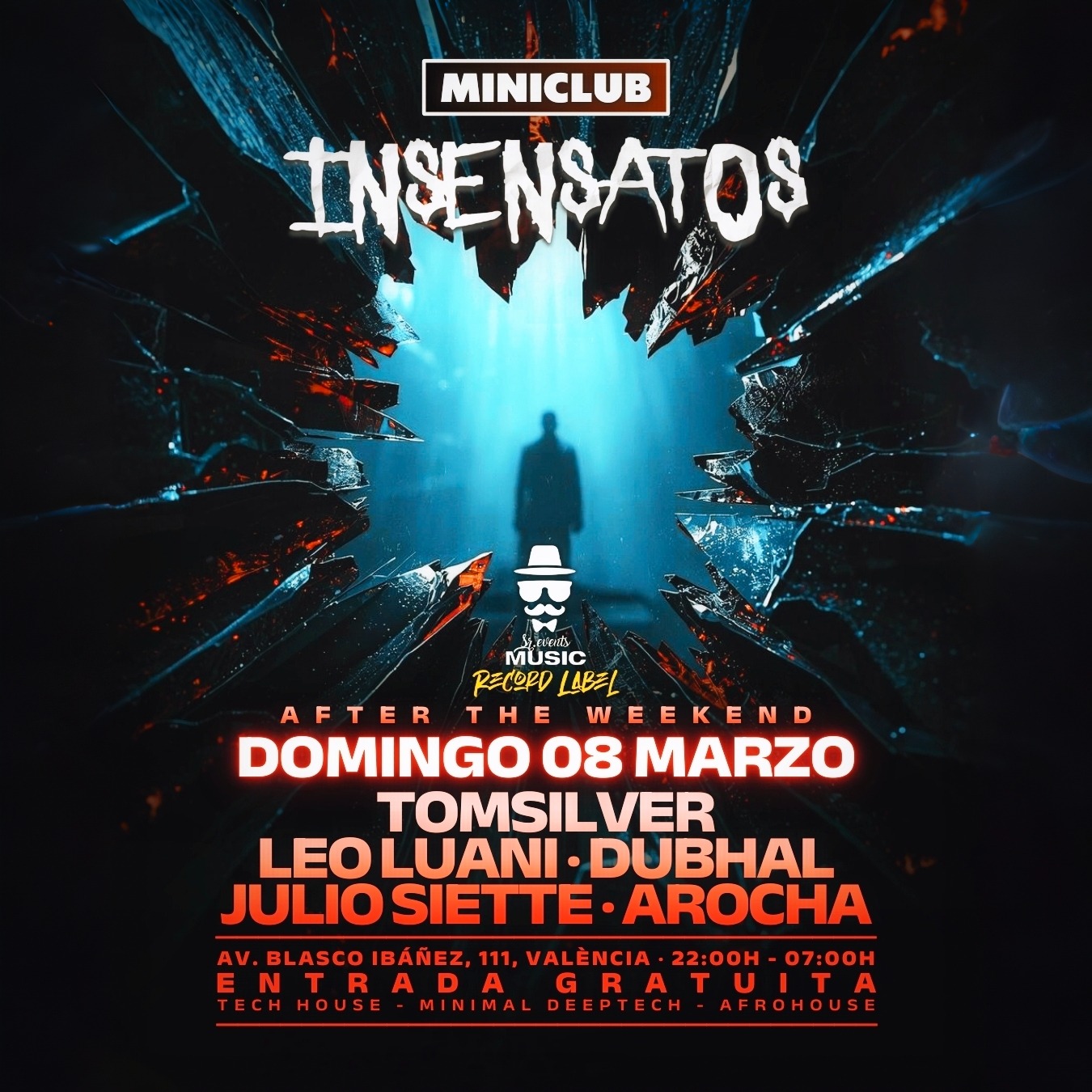 Official cover of the event MINICLUB: DOMINGO 08 INSENSATOS (AFTER THE WEEKEND) 22:00-7:30AM / FREE ENTRY ALL NIGHT