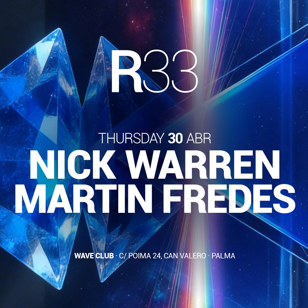 Official cover of the event NICK WARREN + MARTIN FREDES By R33
