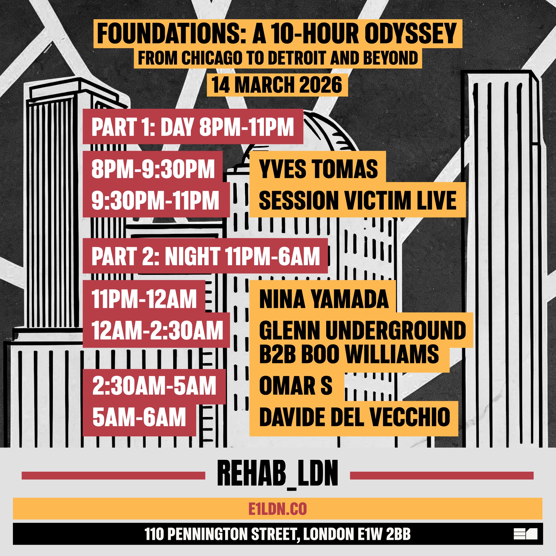 Omar-S, Session Victim (live), Glenn Underground & Boo Williams