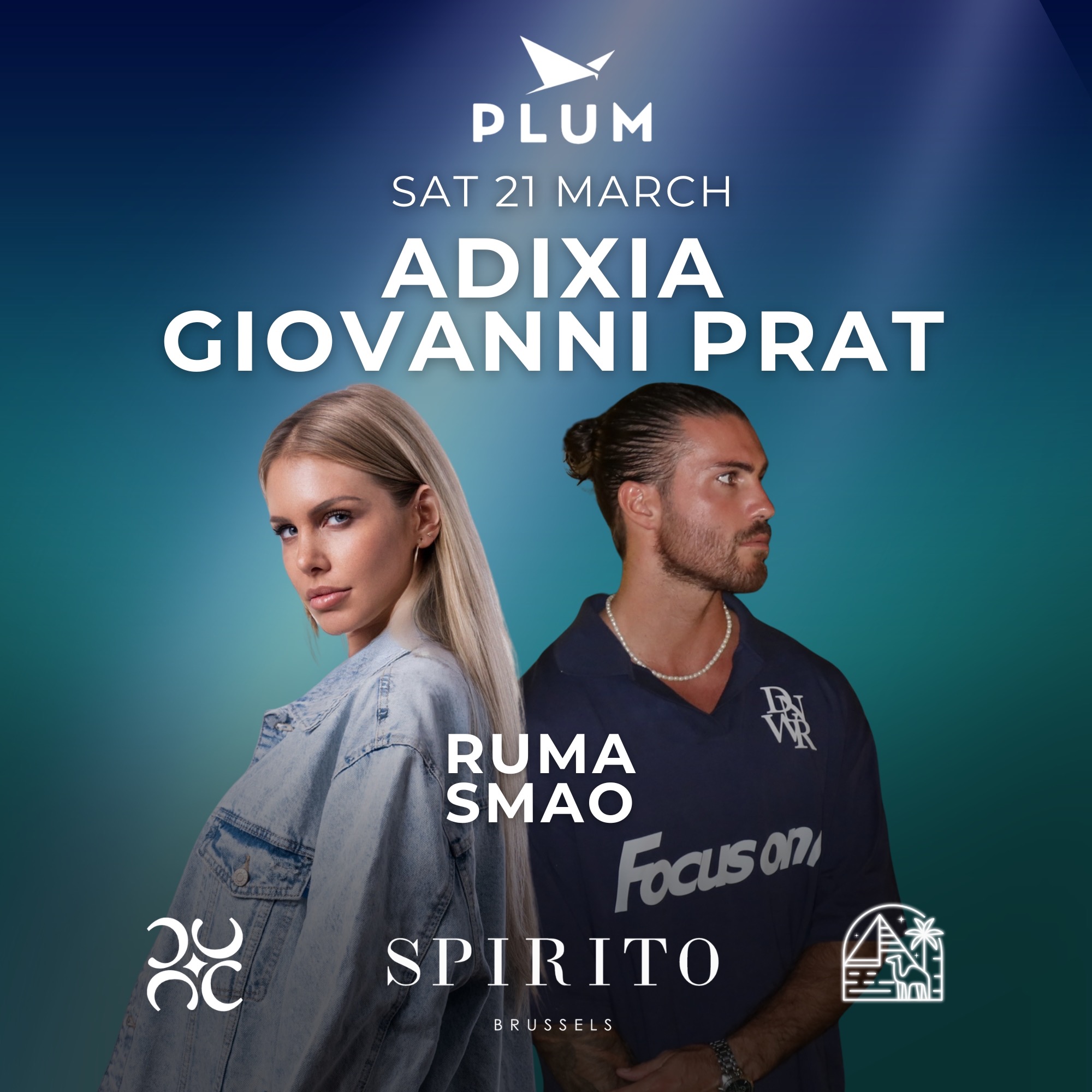 Official cover of the event PLUM invites ADIXIA & GIOVANNI PRAT