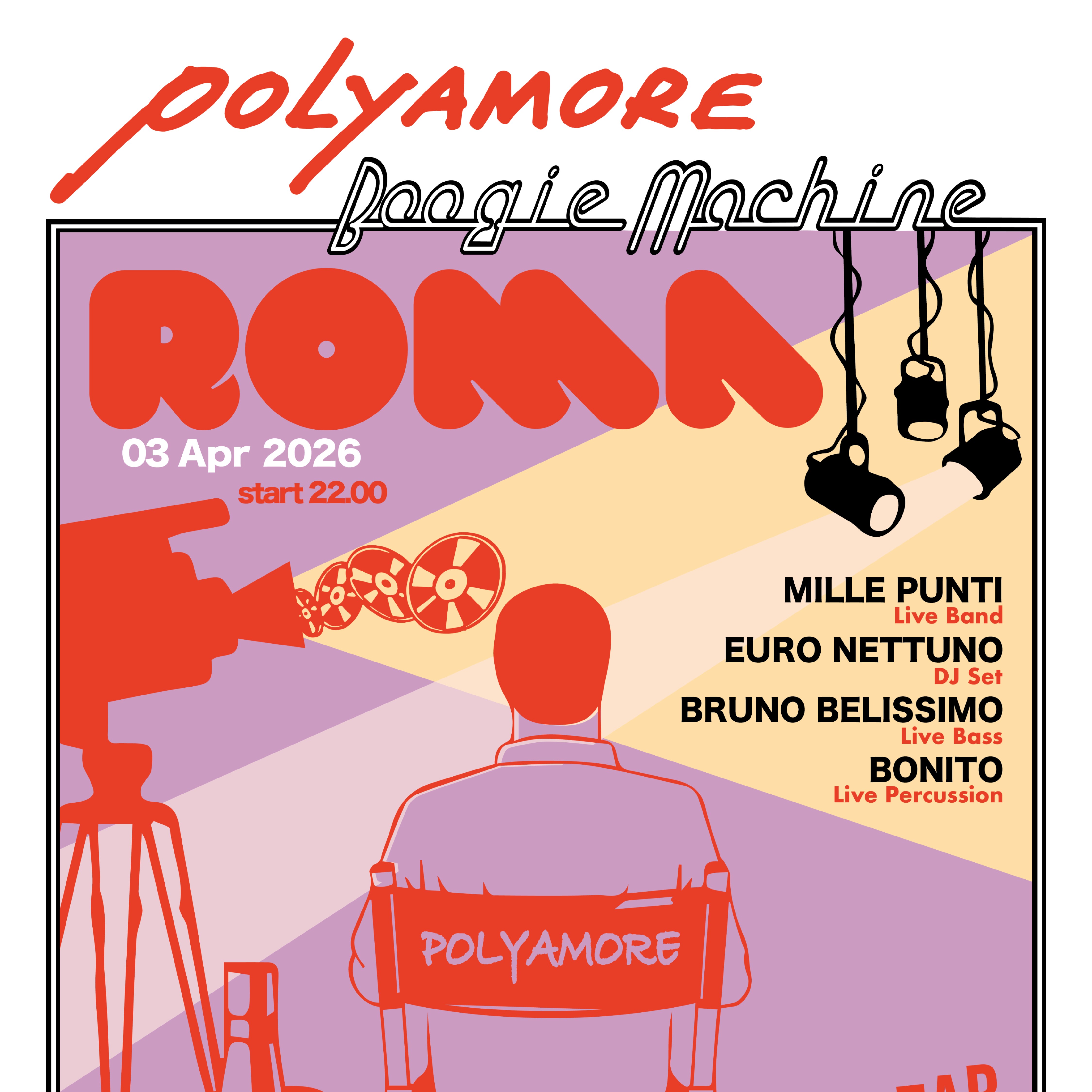 Official cover of the event Polyamore Boogie Machine w/ Bruno Belissimo, Bonito, Euro Nettuno, Mille Punti - Alcazar Trastevere