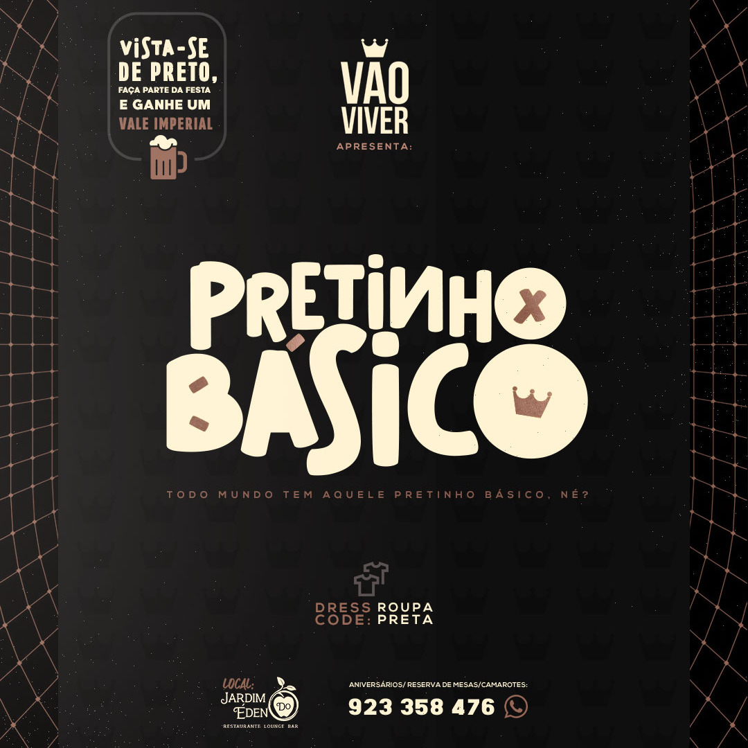 Official cover of the event PRETINHO BÁSICO #VaoViver / Pagode, samba / Lisboa