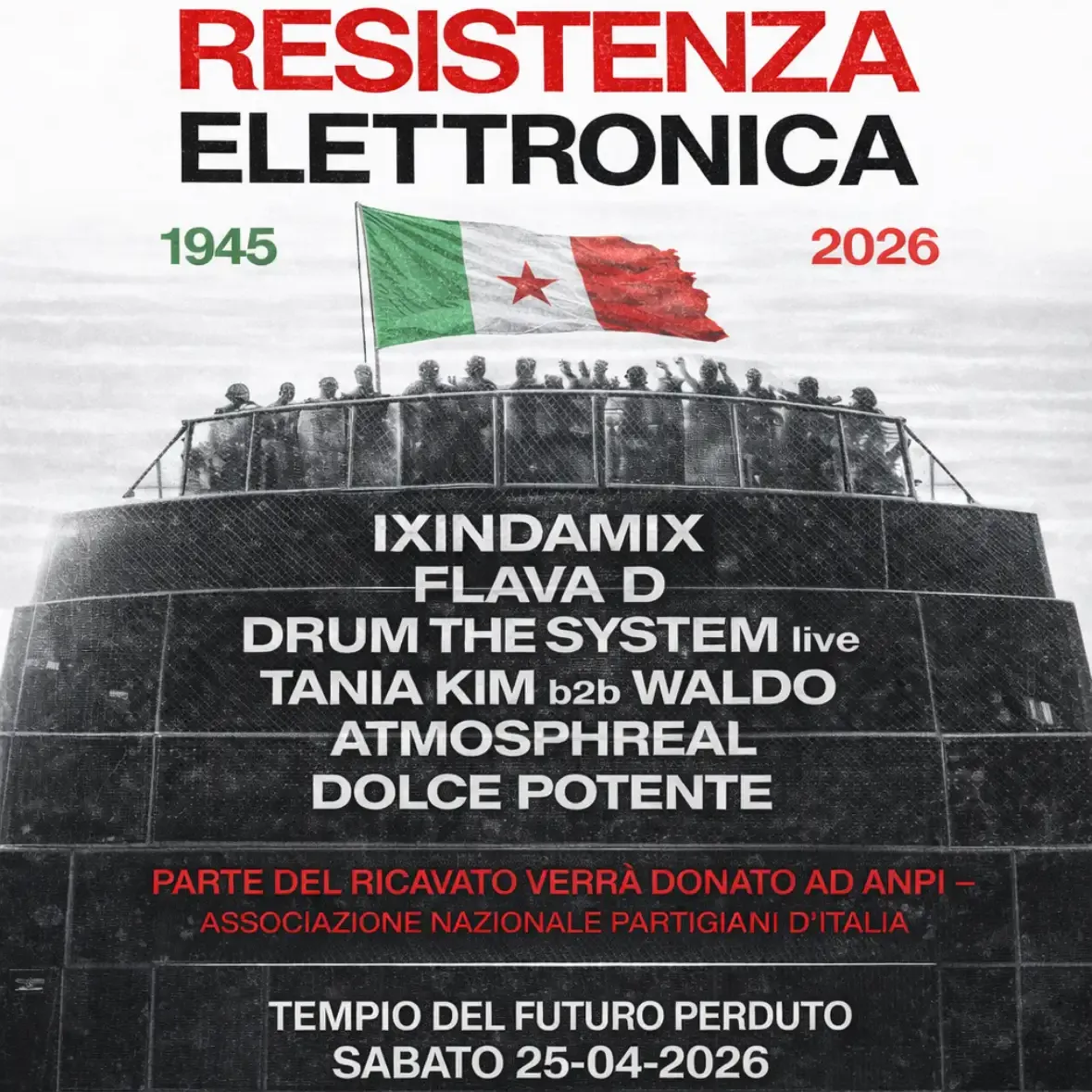 Official cover of the event RESISTENZA ELETTRONICA: Ixindamix, Flava D, Tania Kim, DTS live, Dolce Potente. Ticket on RA Guide