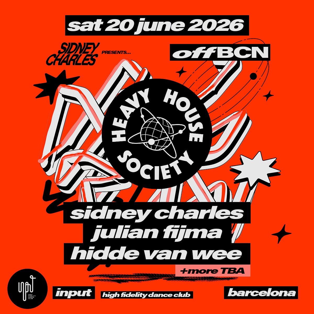 Official cover of the event Sidney Charles pres. HEAVY HOUSE SOCIETY OFF BCN