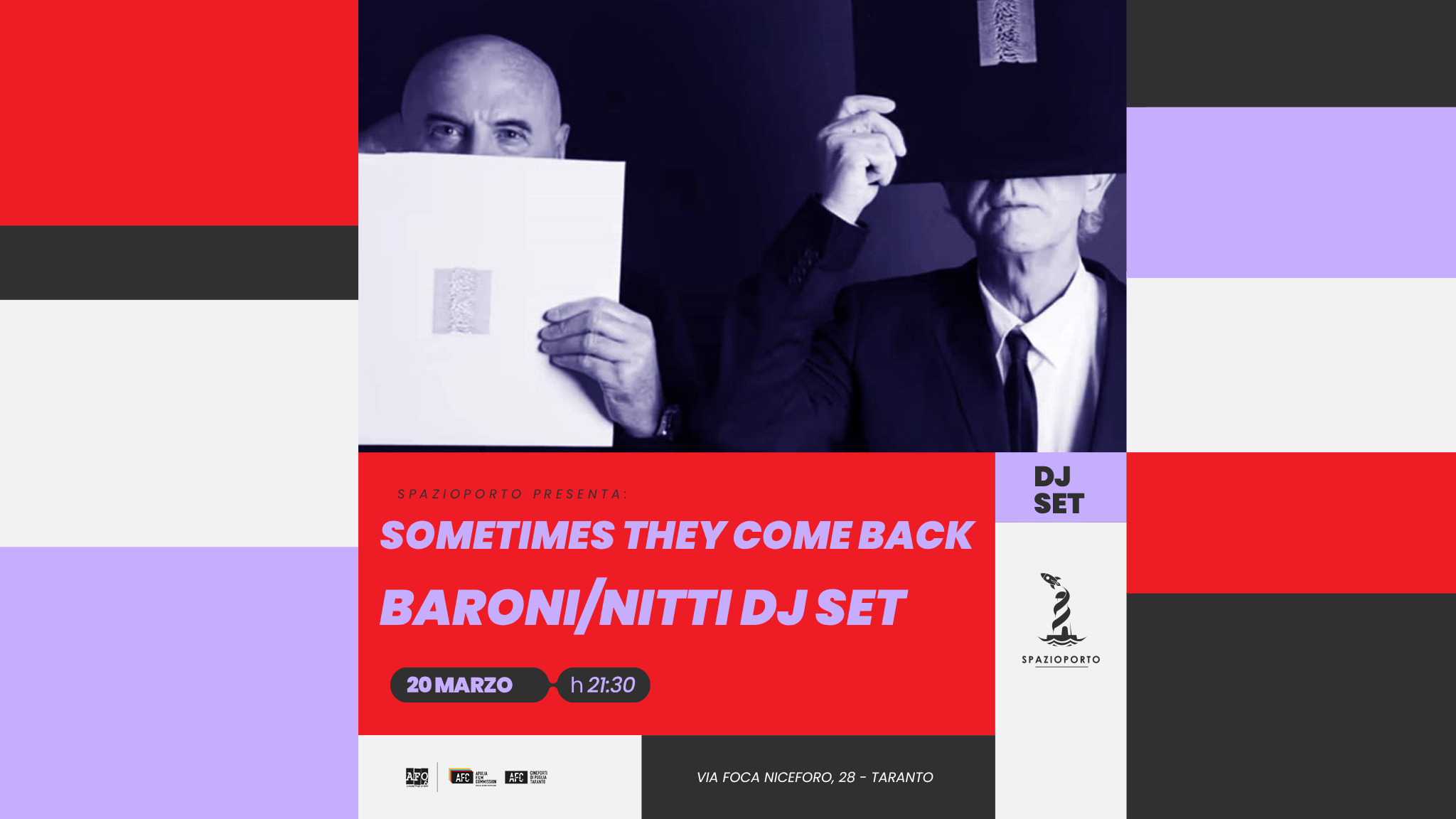 Official cover of the event "SOMETIMES THEY COME BACK" Franzi Baroni e Marcello Nitti DJ SET