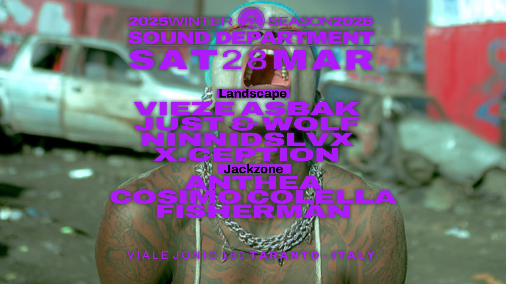 Official cover of the event SOUND DEPARTMENT 28 March W/Vieze Asbak and Anthea