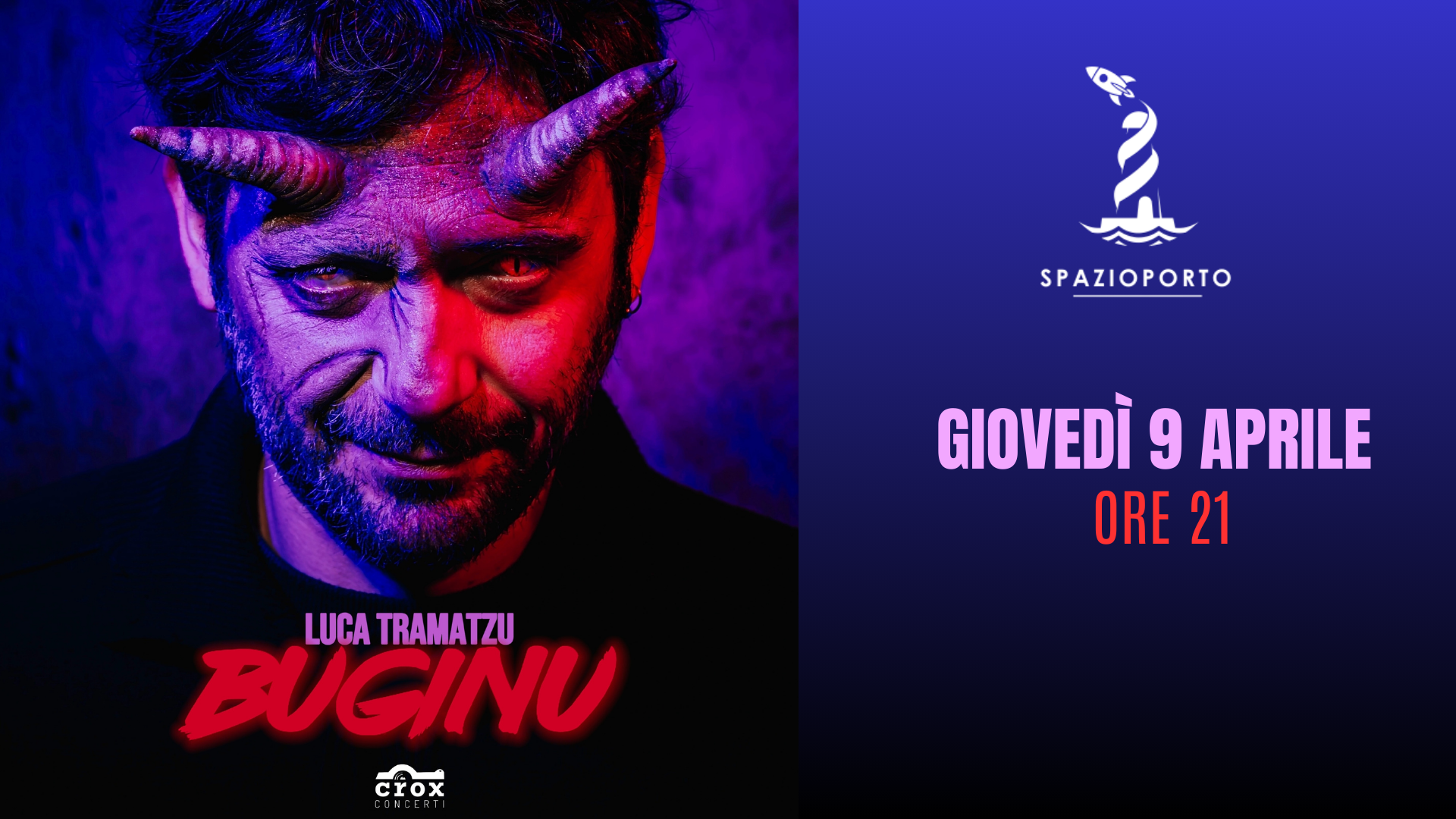Official cover of the event STAND UP COMEDY: LUCA TRAMATZU in "BUGINU"