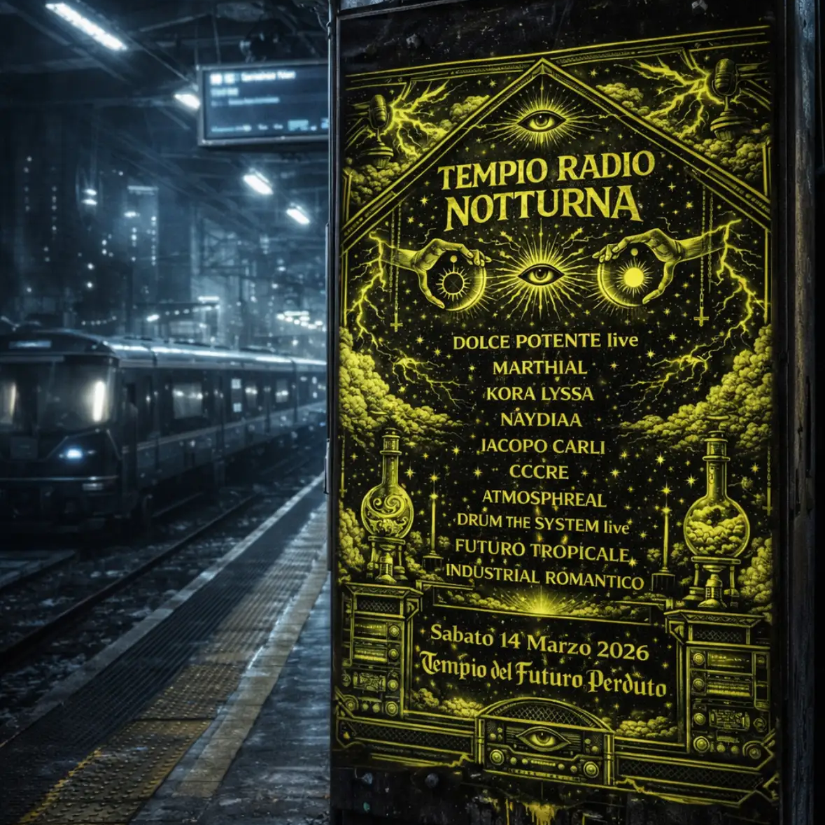 Official cover of the event TEMPIO RADIO NOTTURNA Vol.2. Ticket on RA Guide