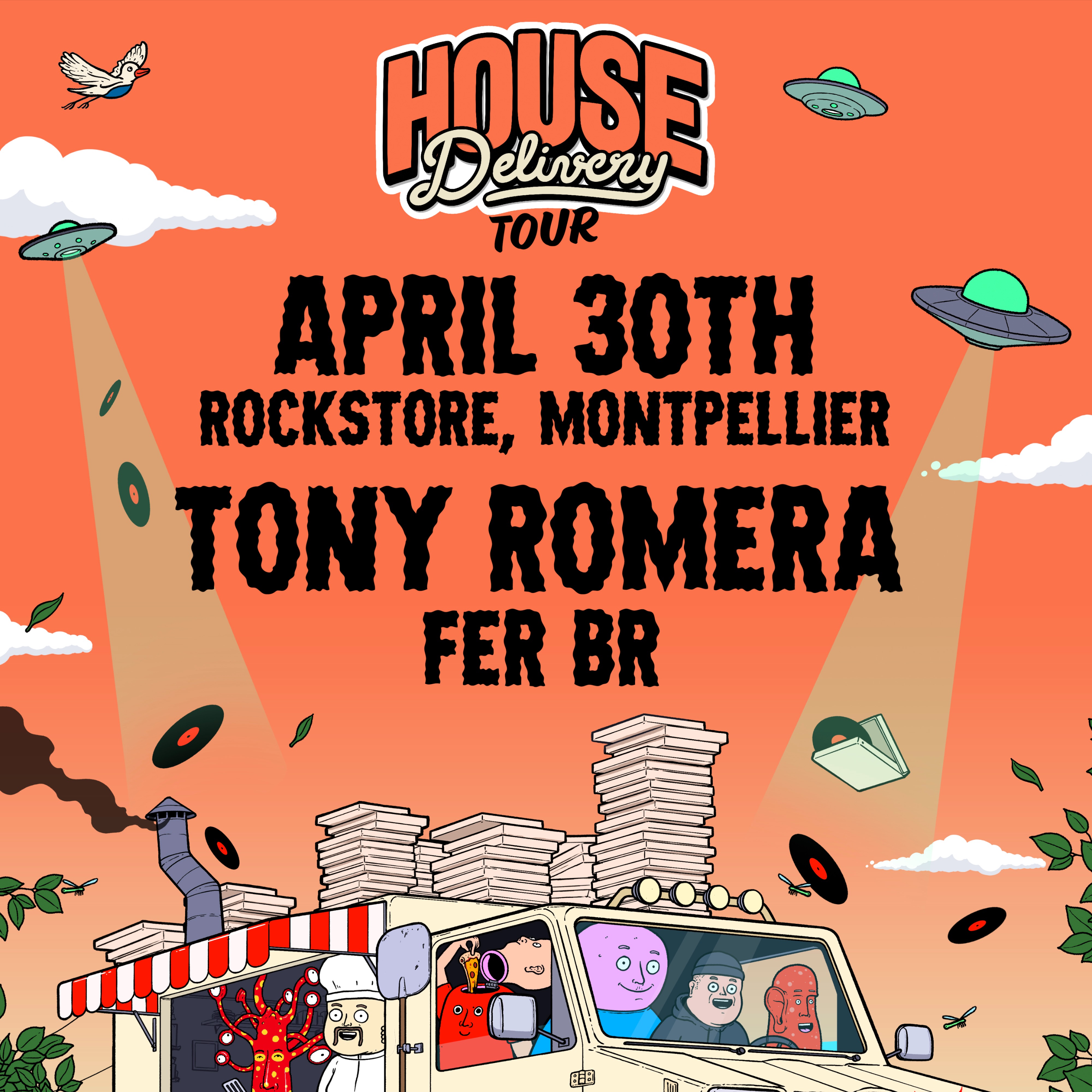 Official cover of the event Tony Romera + Fer BR — House Delivery x Club Sandwich - Montpellier, Rockstore
