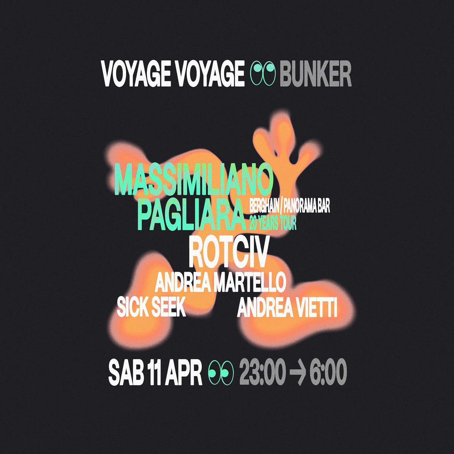 Official cover of the event VOYAGE VOYAGE ✷ BUNKER pres. MASSIMILIANO PAGLIARA (20 years tour, Berghain/Panorama Bar) + ROTVIC
