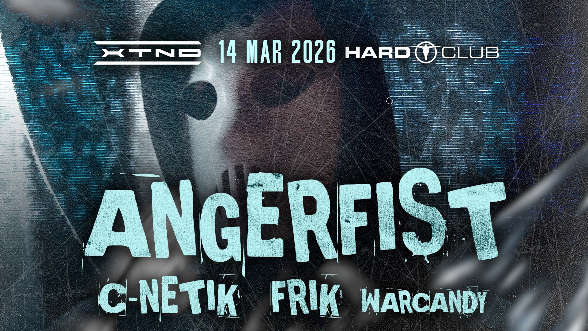 Official cover of the event XTND presents 3 Years of XTNDing Limits c/ ANGERFIST :: Hard Club