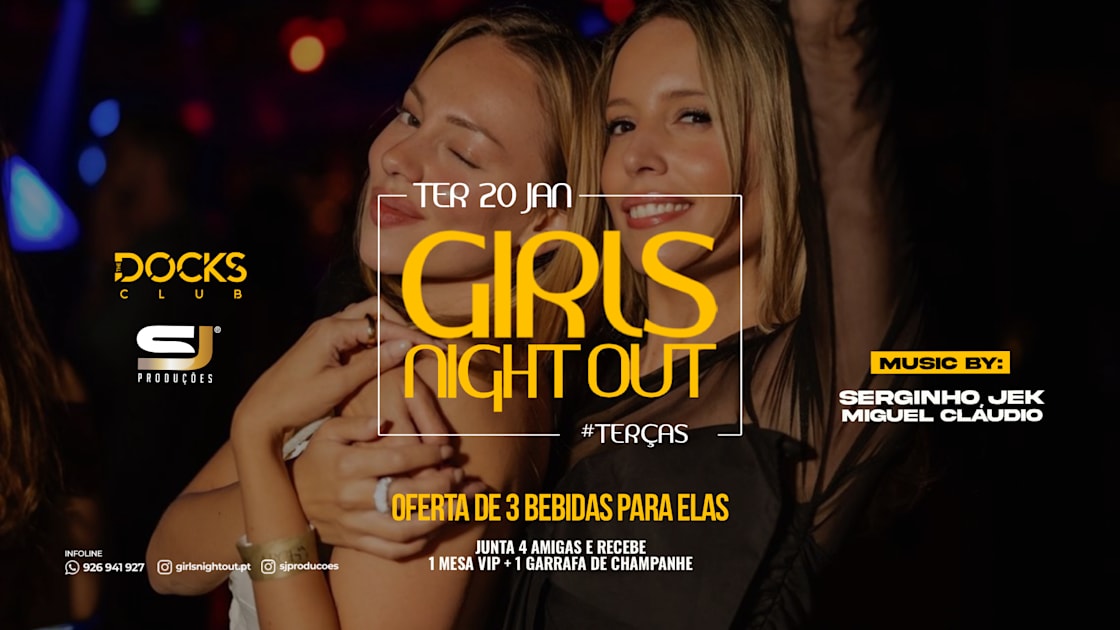 Official cover of the event Girls Night Out 3 Free Drinks |