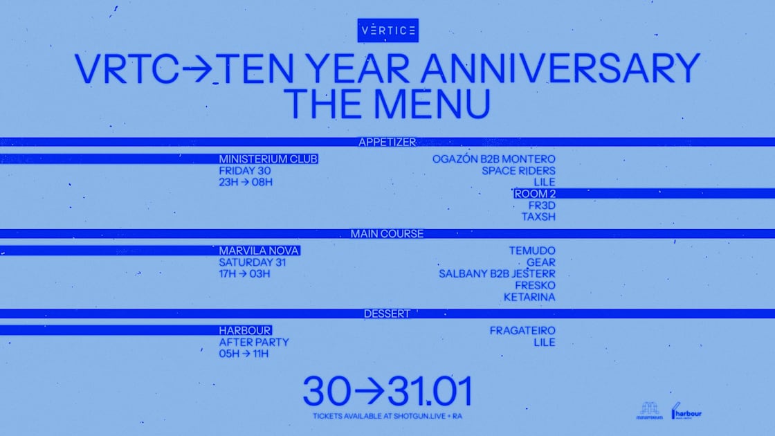 Official cover of the event Vértice 10th Anniversary- Main Course
